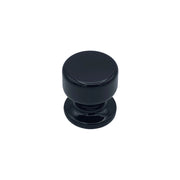 Pomolo fisso per porta SAGUATTI 875/50QB in alluminio nero lucido