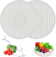 Gootsteenmat 2 in 1, Afdruipmat Ronde per Gootsteen, Mattoncino di Gomma Bianco, Afdruipmat per Gootsteen, Afdruipmat Ronde per Cucina, Riciclabile, per uso Domestico, per Lavastoviglie