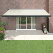 Tenda da Sole Retrattile Crema 5x3 m in Tessuto e Alluminio 3154605