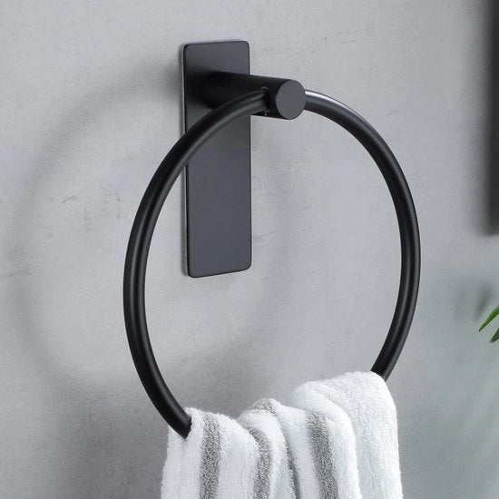 Maniglia per asciugamano in acciaio inossidabile senza forare, maniglia per asciugamano per cucina e bagno, adesivo self-locking