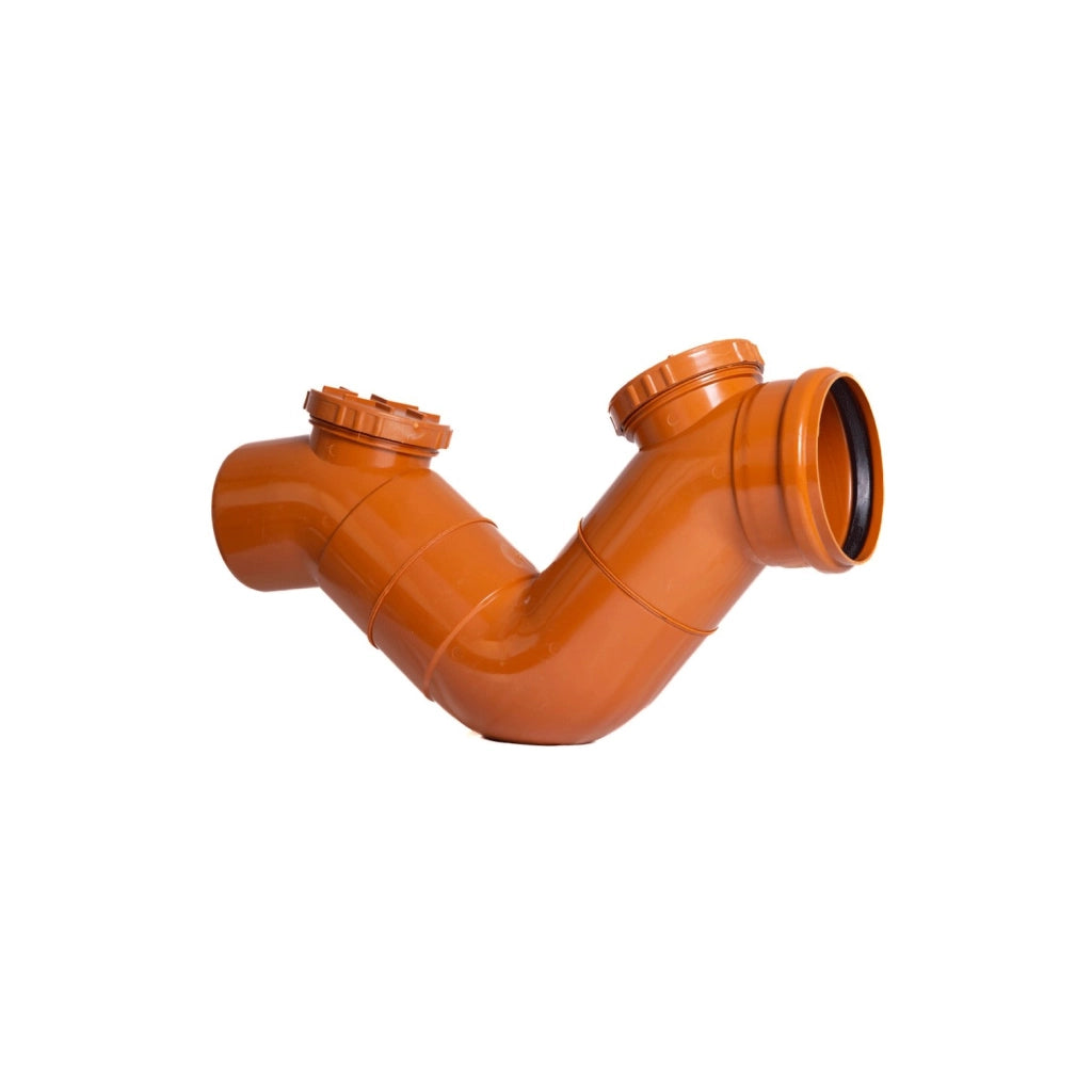 Sifone firenze orizzontale fognatura (2 Tappi) : Diametro - 100