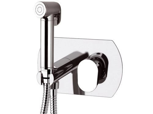 Shut off dotato di miscelatore, doccetta, supporto e piastra rettangolare - serie vanity