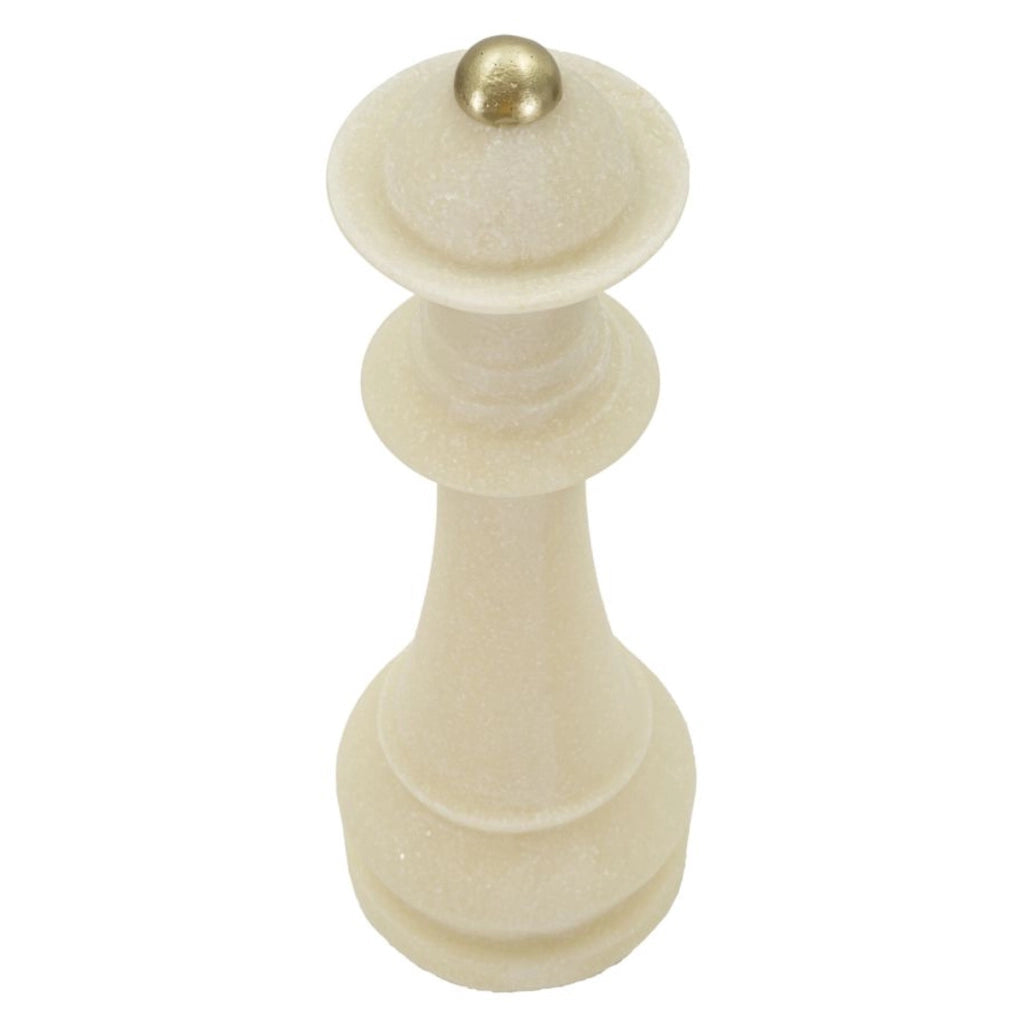 Scultura Scacchi 2, Bianco, Poliresina, 12x12x36 cm