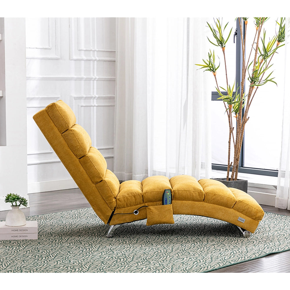 Poltrona Massaggio - Xylo - 90??85??110 cm - 5 Modalit?? Giallo Senape