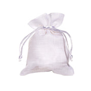 Trade Shop - 12 Sacchetto Portaconfetti Vari Colori Bomboniera Confetti Sacchettino - Bianco