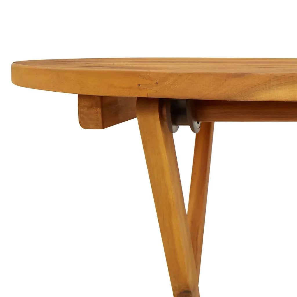 Tavolo da Giardino Pieghevole 70 cm in Massello di Acacia cod mxl 51669
