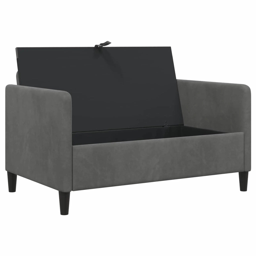 Divano con Storage Grigio Scuro 122 x 78 x 87 cm Poliestere 42036906