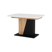 Vicco Tavolo da pranzo Estensibile Rovere bianco/nero/Goldkraft 120/160 x 80 cm Estensibile