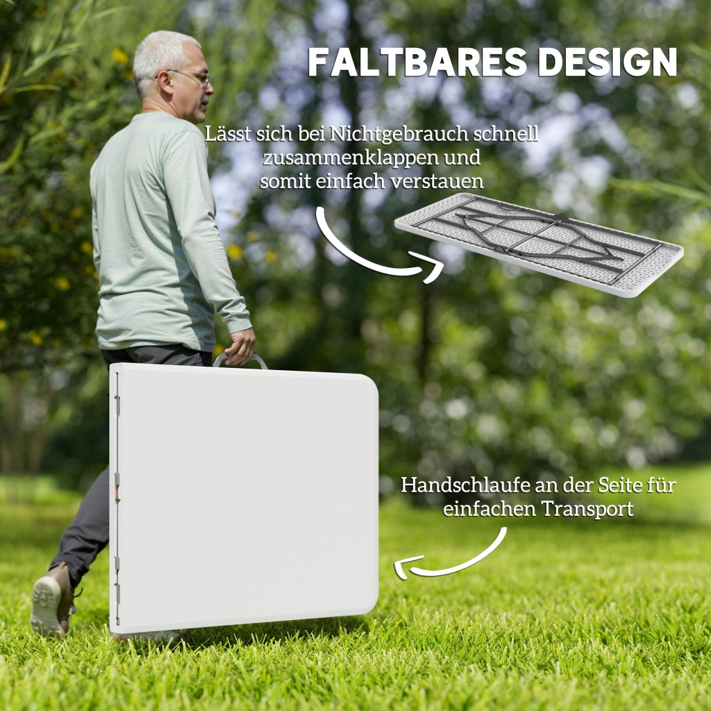 Tavolo pieghevole ¨C zephmum ¨C bianco, metallo, 70x70x70
