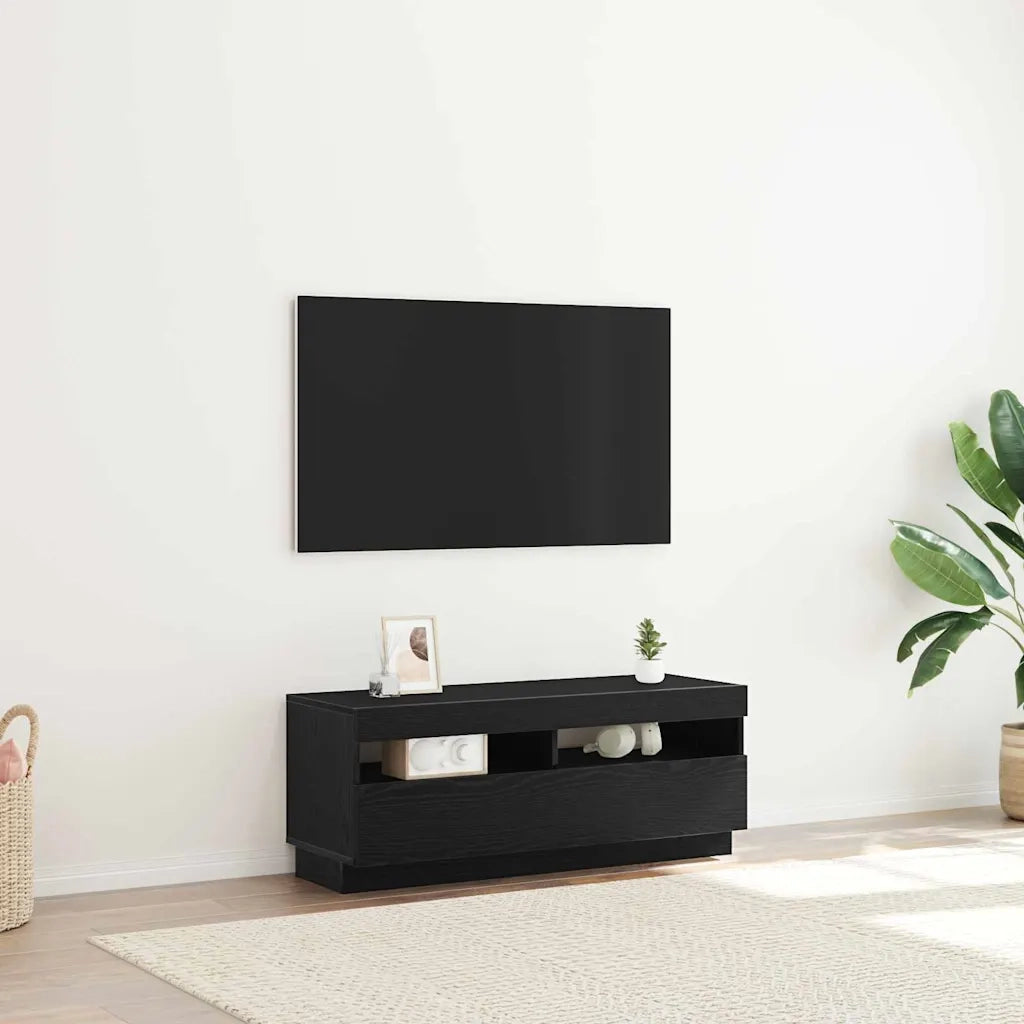 Mobile TV Rovere Nero 100 x 35 x 40 cm Legno multistrato 862565