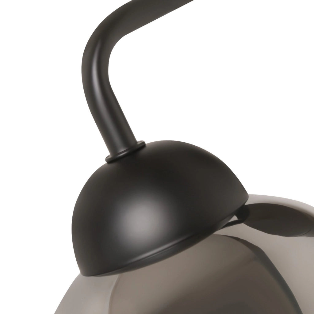 ZMH Lampada da parete vintage da interno E27 illuminazione da parete retrò per camera da letto in vetro nero