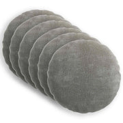 Federa 6 pcs HEERLEN Grigio Scuro Ø 40 cm Tessuto Chenille 922308