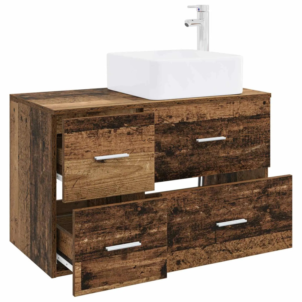Set di mobili per il bagno 2 pz Legno antico 3403982