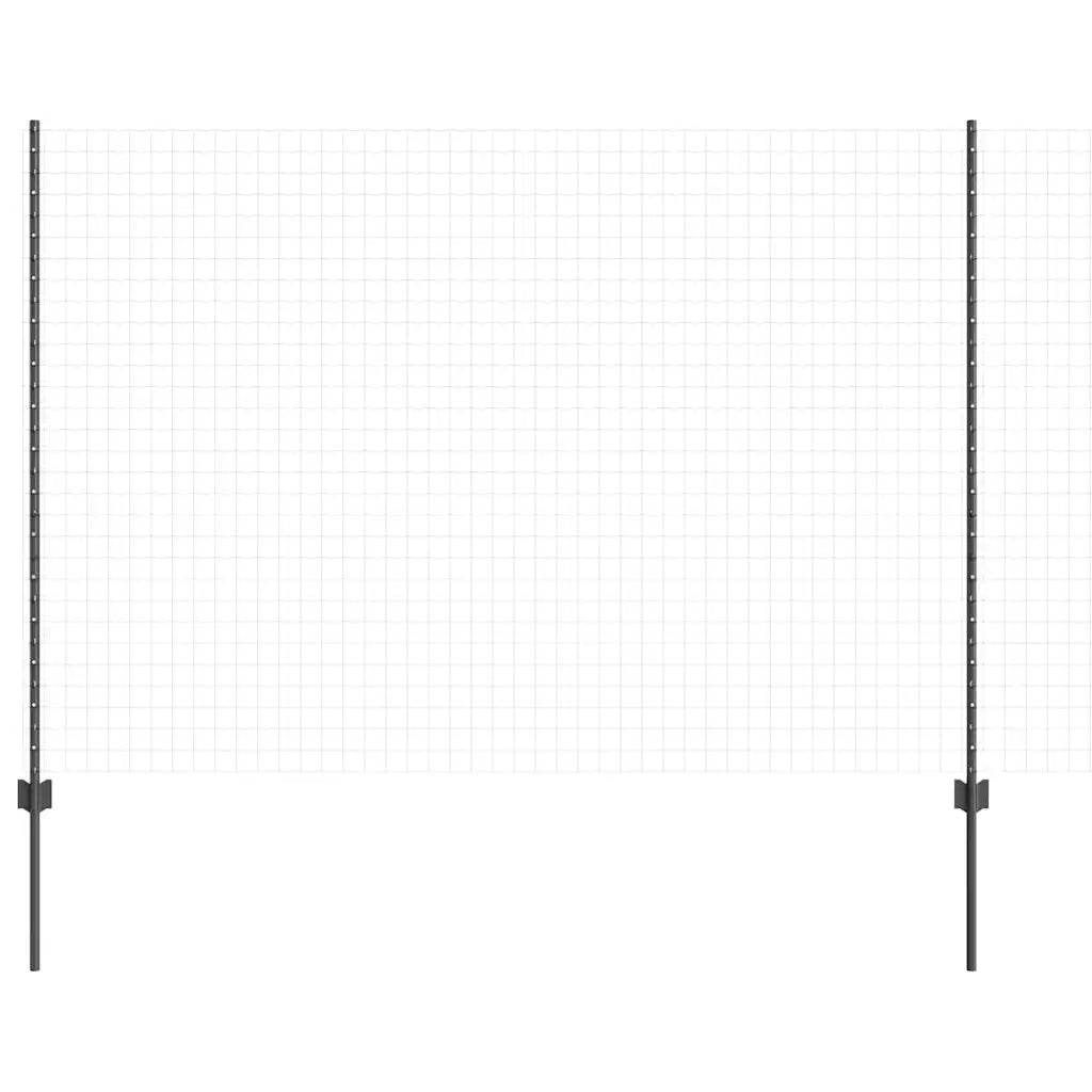 Palo della recinzione 11 pz Grigio 150 cm Acciaio CFW8548014