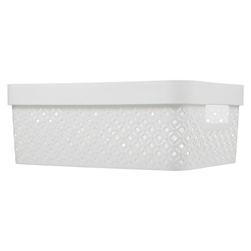Contenitore Curver Terrazzo bianco 11l cm 26x35,5x13,6 h