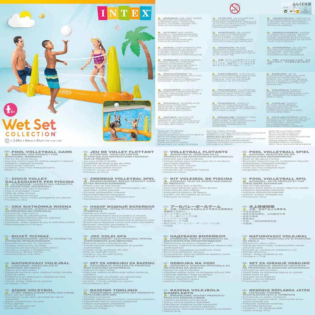 INTEX Gioco Pallavolo da Piscina 239x64x91 cm 92566
