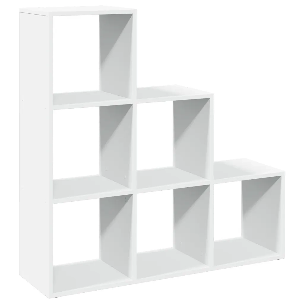 Libreria divisoria a 3 ripiani-Scaffale per Libri-Mobile di Stoccaggio bianca 99x29x99 cm in legno ingegnerizzato