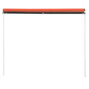 Tenda da Sole Retrattile-Tenda parasole per Patio 250x150 cm Arancione e Marrone