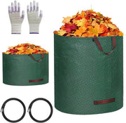 Set di sacchi per rifiuti di giardinaggio da 2 - 120L e 50L - Inclusi guanti da lavoro - Sciami per rifiuti di giardinaggio verdi