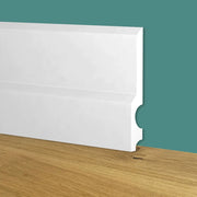 96ml bancale di Battiscopa Modernissimo BIANCO mod. GIZA 130x18x2000mm in POLIMERI - Polistrutturato