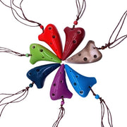 Set di Ocarina Mini 7 Pezzi 6 Fori - Strumento Ceramico, Decorazione e Giochi