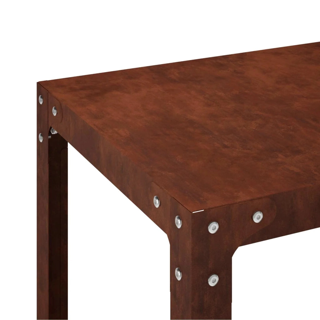 Tavolo da rinvaso 80 x 50 x 80 cm Acciaio Corten Ruggine 8014889