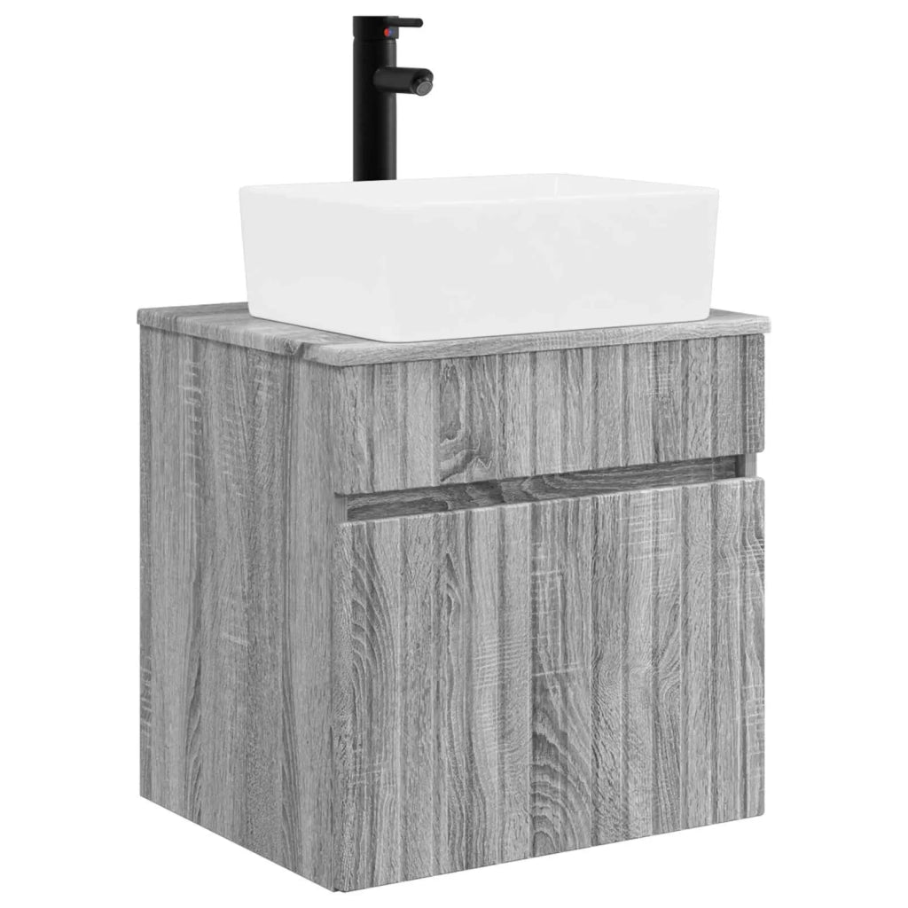 Mobile lavabo da parete Sonoma grigio 49 x 41 x 63 cm