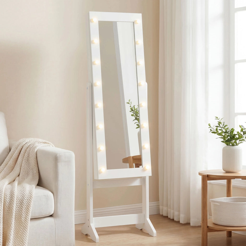 Armadio da bagno con specchio e cassetti ¨C Zephmum ¨C Bianco 60x50x180