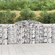 Cesti Gabbioni ad Arco 12 pz 300x30x100/120 cm Ferro Zincato