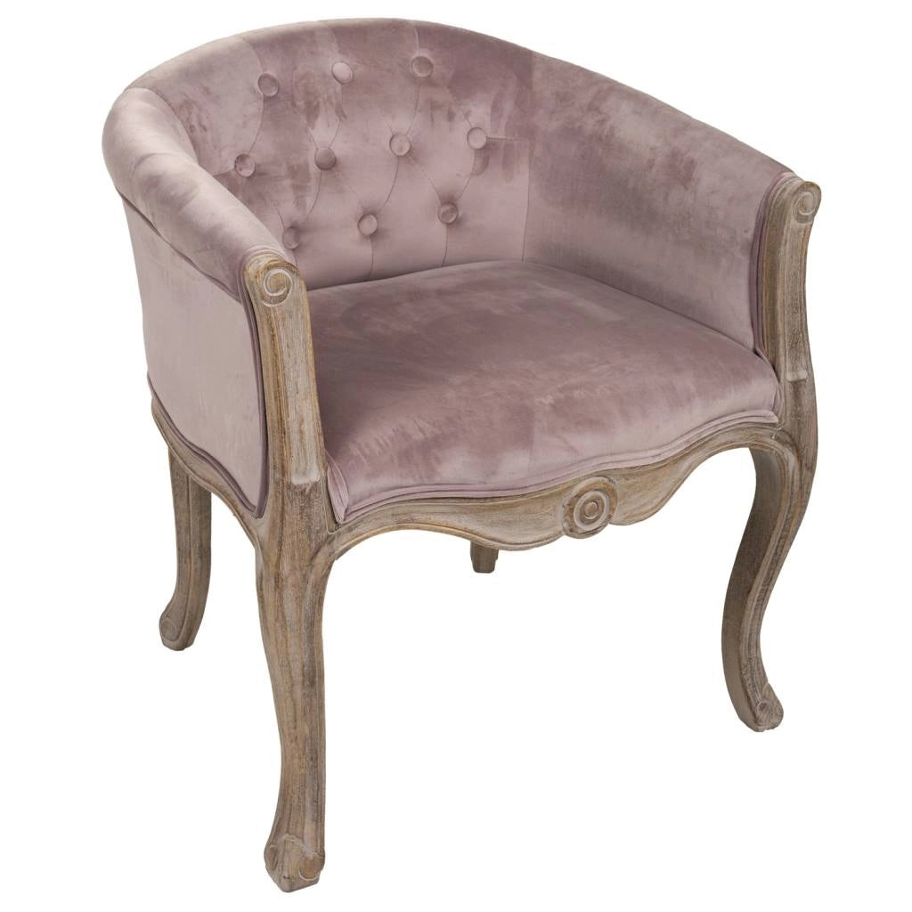 Poltrona in legno imbottita grigia 61x61x71h