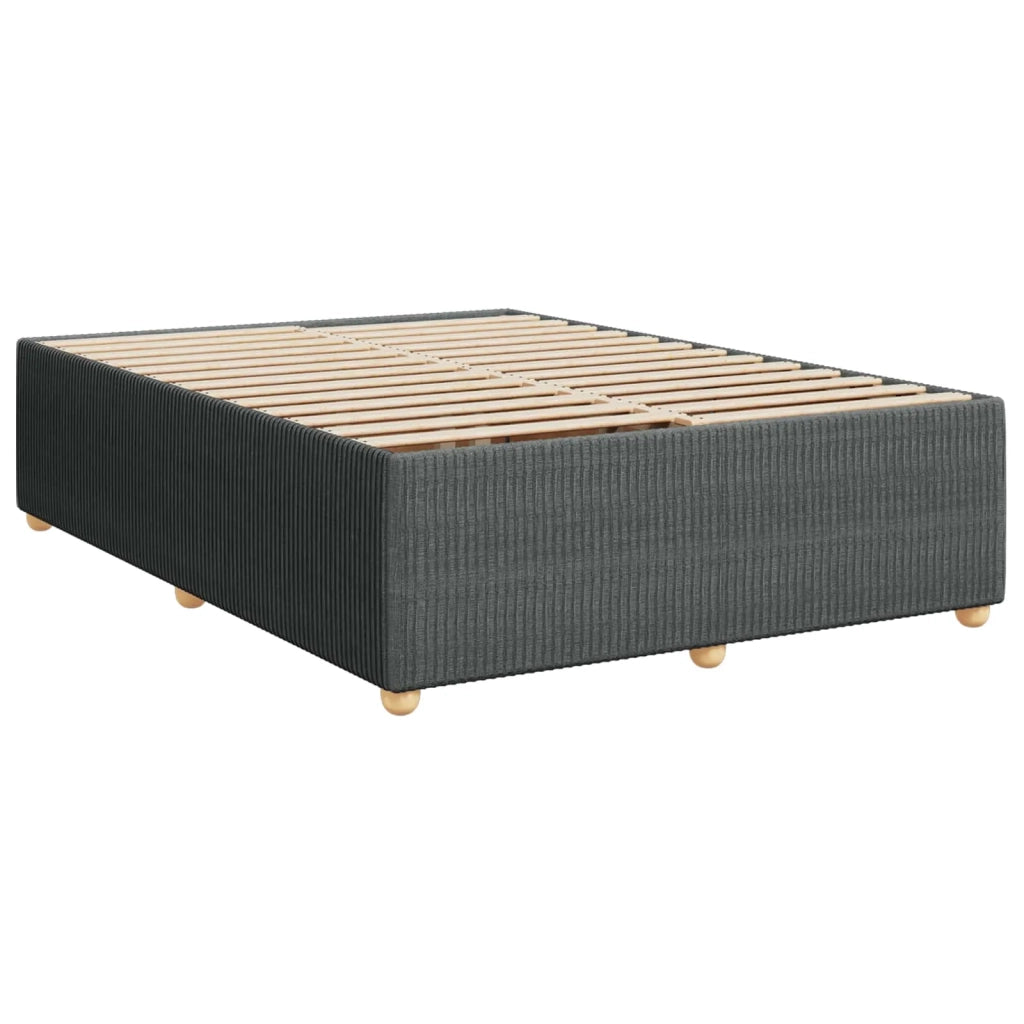 Letto box spring con materasso Grigio Scuro 140 x 200 cm 3452954