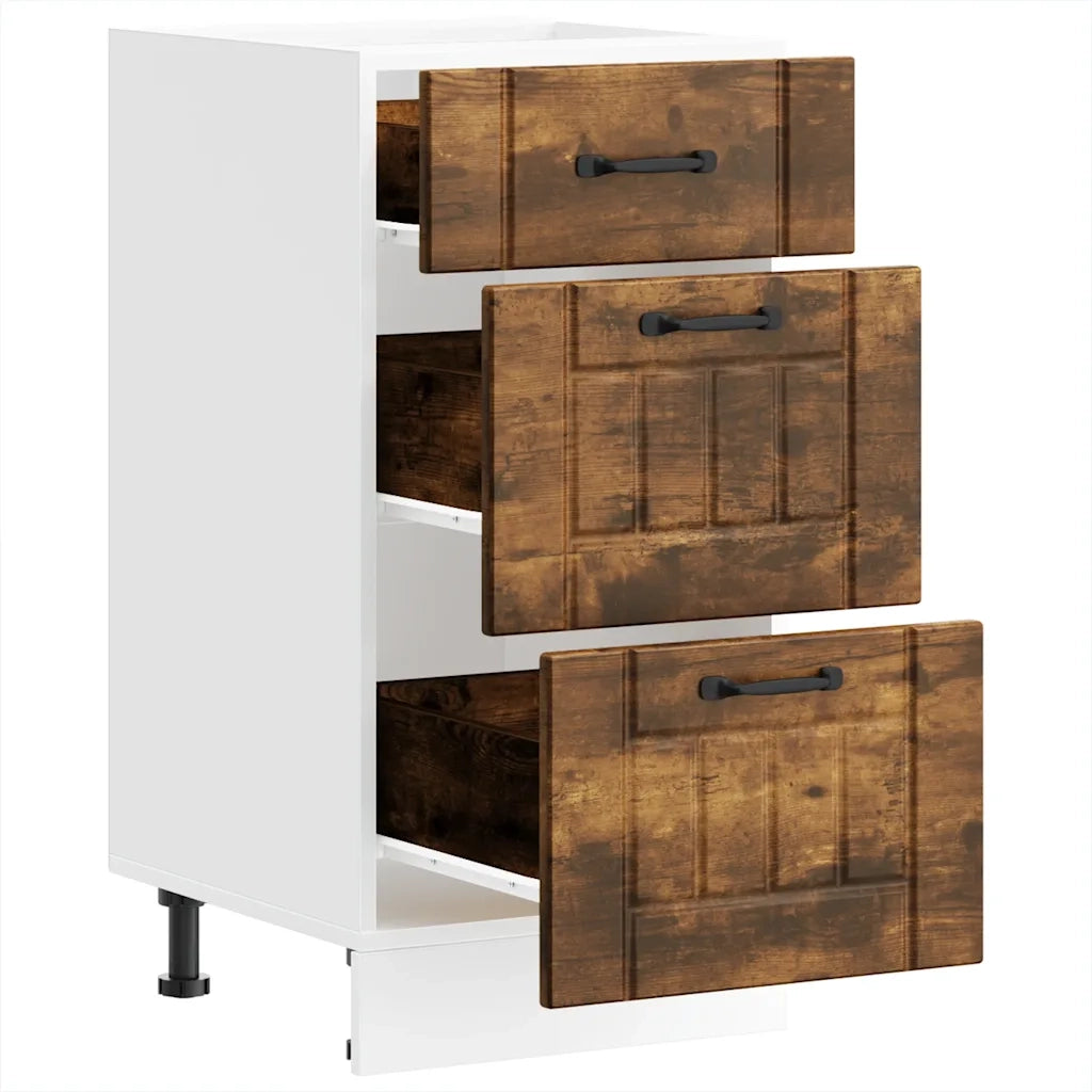 Base da Cucina Lucca Rovere Fumo in Legno Multistrato 854235