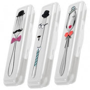 Trade Shop - 2 X Custodia Portaposate Posate Forchette Coltello Porta Da Pranzo Scuola -