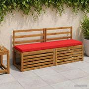 Cuscini per Panchina a 2 Pezzi VUGHT 2 pz 100% Poliestere Rosso 951393