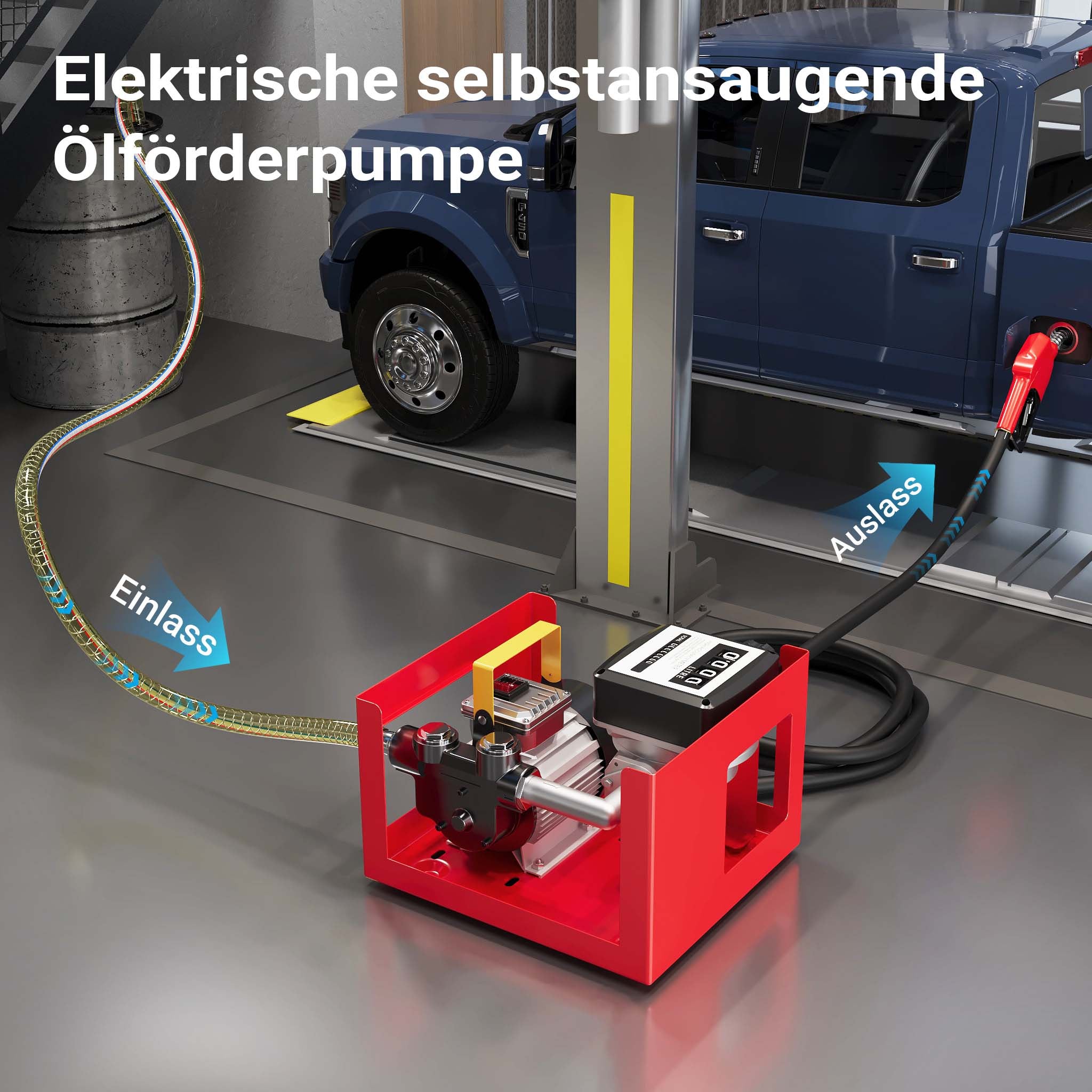 Pompa travaso gasolio, autoadescante, per biodiesel e olio combustibile 230V/550W 60l/min