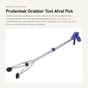 Strumento di raccolta rifiuti ergonomico e pieghevole - manico blu - facile da usare - adatto per la raccolta foglie in giardino
