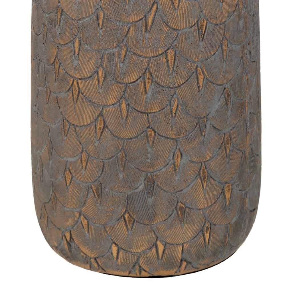 Vaso polirresina marrone 15x15x31h cm