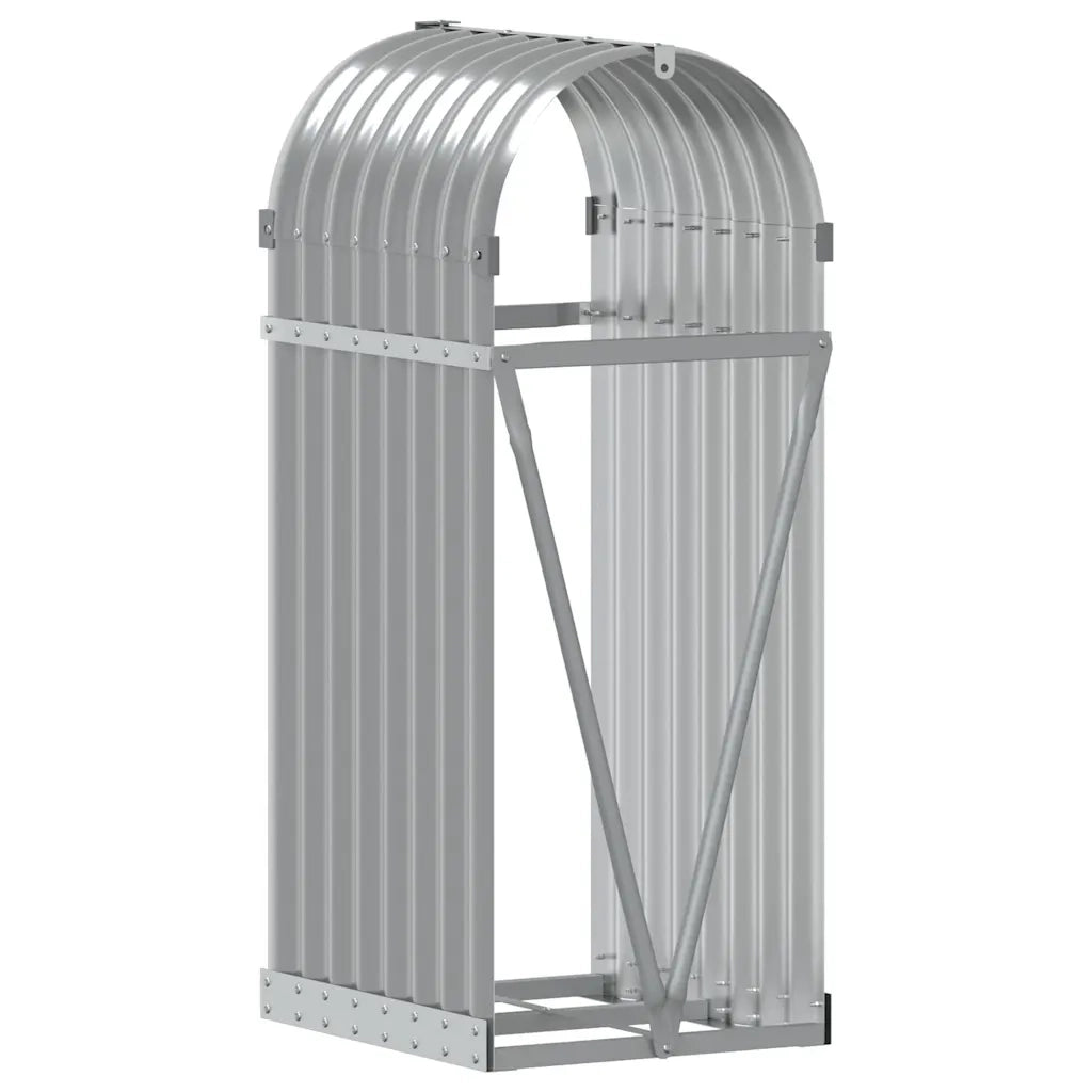 Portaceppi Grigio Chiaro 40x45x100 cm in Acciaio Zincato