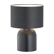 Lampada Da Tavolo Nordica Enlil 1 Luce In Acciaio Nero