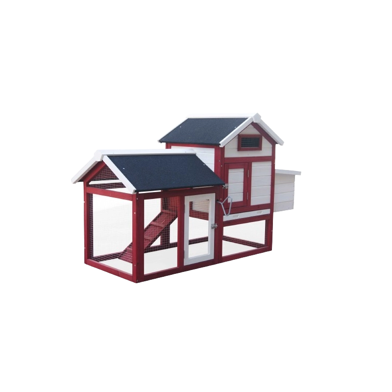 Pollaio in legno da giardino 152x62 cm – spessore pareti 10 mm tetto bitumato – 2 aree interne per 2-3 galline – PO1562 Foresta