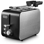 De’Longhi CTX 2203.BK tostapane 2 fetta/e 550 W Nero, Argento