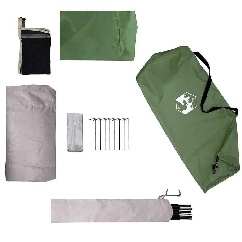 vidaXL Tenda da Campeggio per 1 Persona Verde Impermeabile