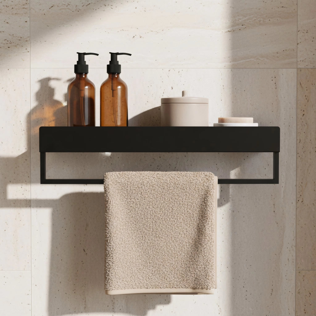 Mensola Da Bagno Sf01 45cm Black Matt
