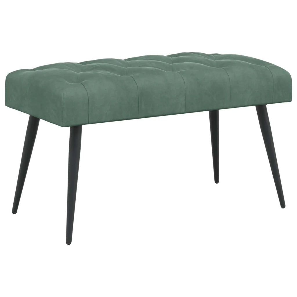Panchina con bottoni imbottiti Verde Mare 80 x 40 x 46 cm 42038568
