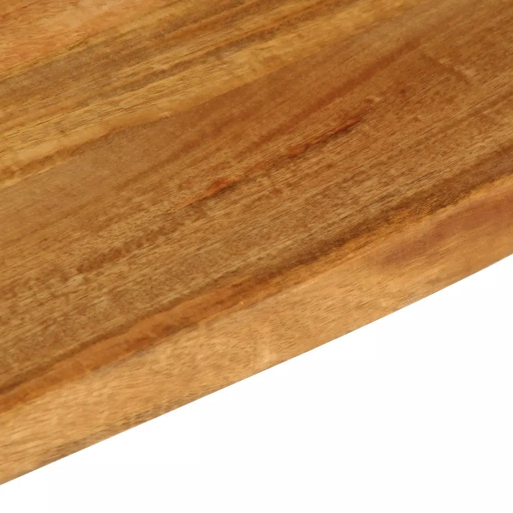 vidaXL Piano Tavolo Bordi Vivi 80x40x2,5 cm in Legno Massello di Mango