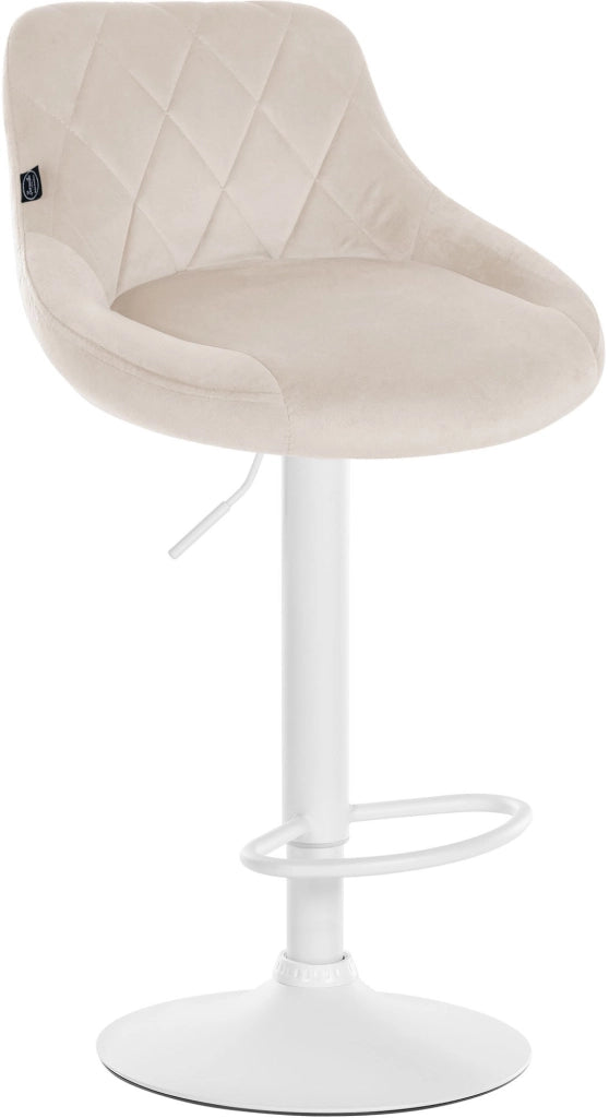 2er Set Barhocker Lazio Samt weiЯ