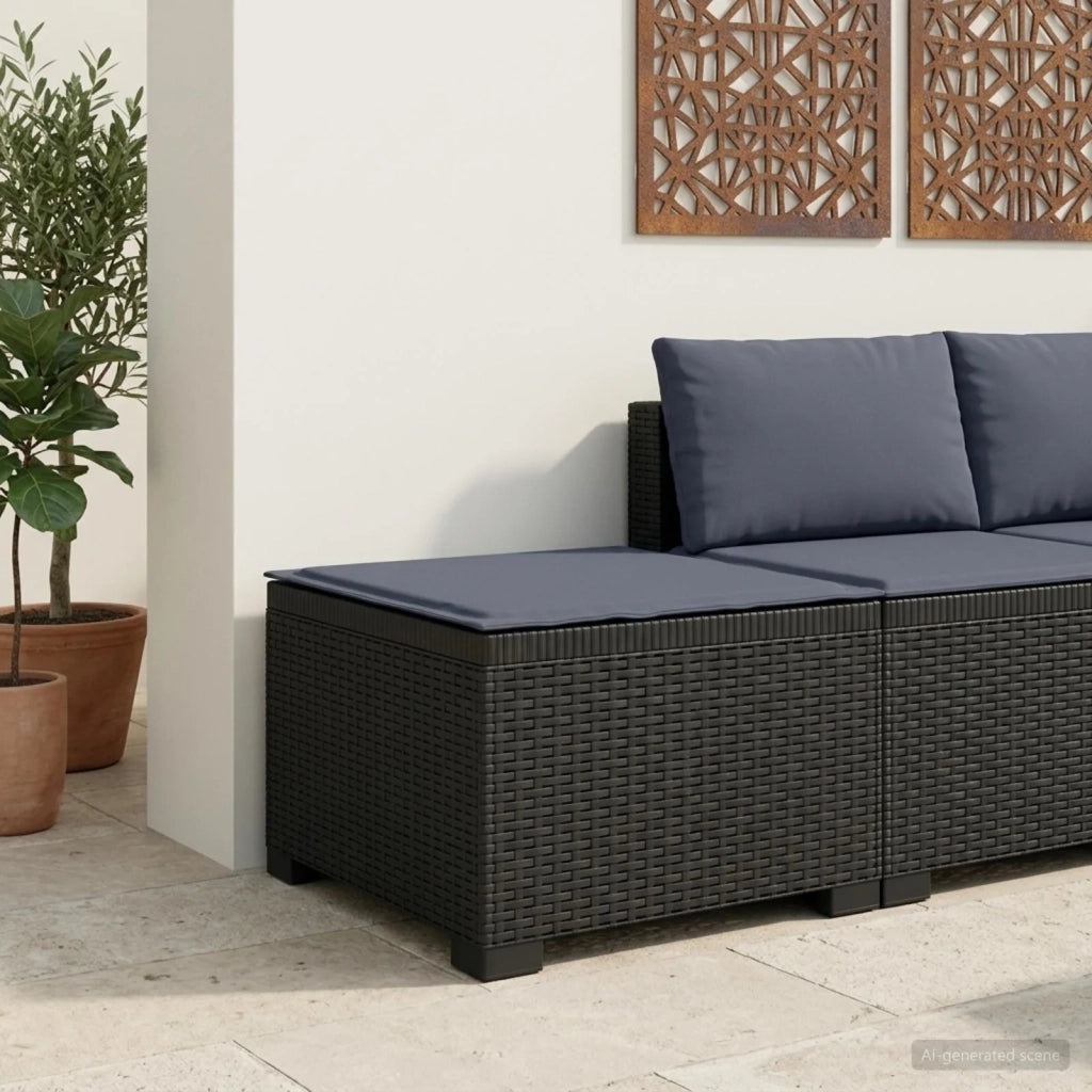 Divano da esterno-Divano da Giardino a 1 Posto con Cuscino Aspetto Rattan PP 279569