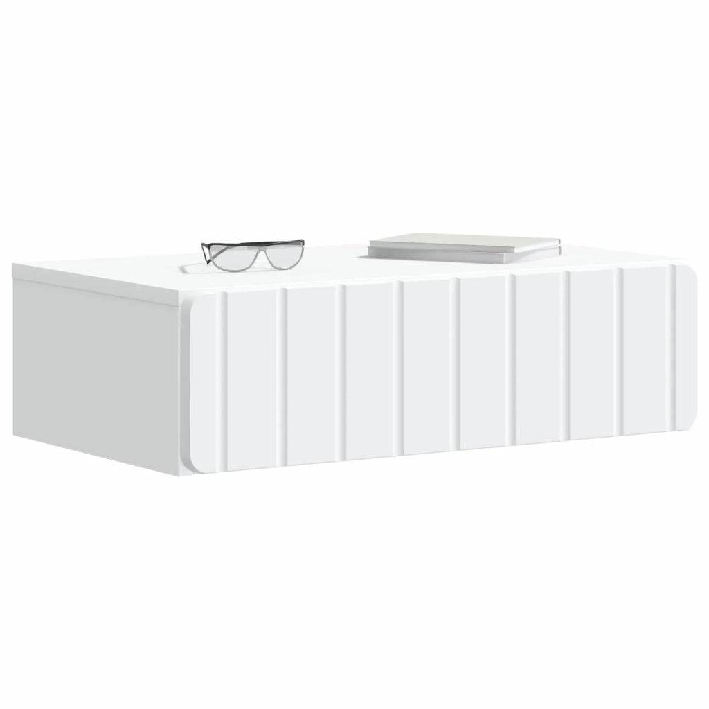 Tavolino da Parete Laterale Bianco 59 x 34,5 x 17 cm 898315