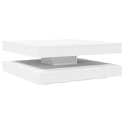 Tavolino da salotto | Tavolino da caff¨¨ | Tavolino da Soggiorno Girevole a 360 Gradi Bianco 90x90x34,5 cm
