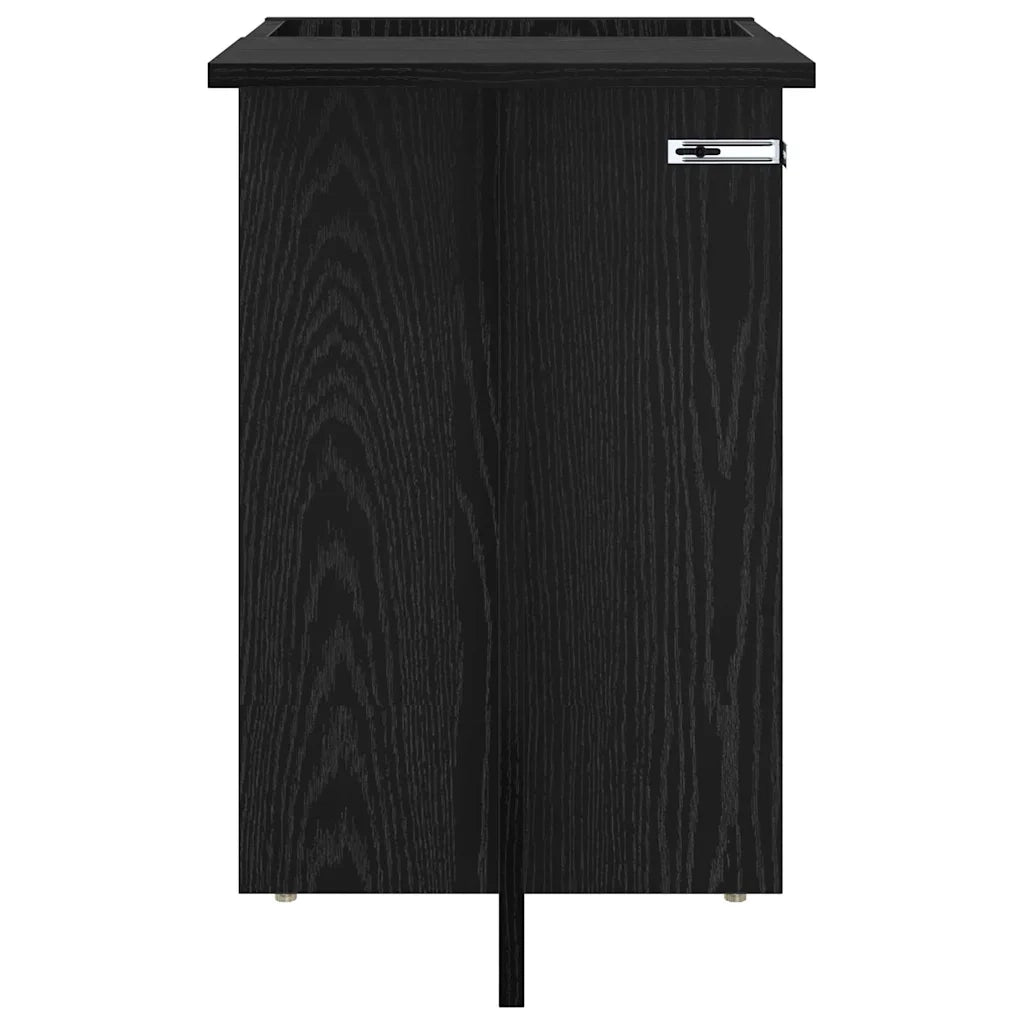 Tavolino Rovere Nero 35 x 40 x 55 cm Legno multistrato 891097